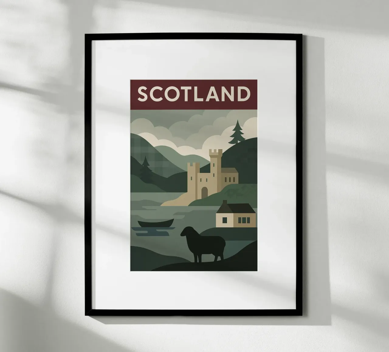 Escocia - La cruda llamada de las Highlands poster con marco de plástico de JETLAG | affiches voyage