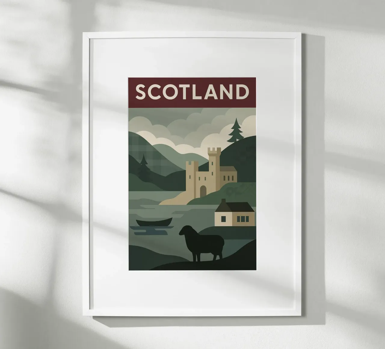 Escocia - La cruda llamada de las Highlands poster con marco de plástico de JETLAG | affiches voyage