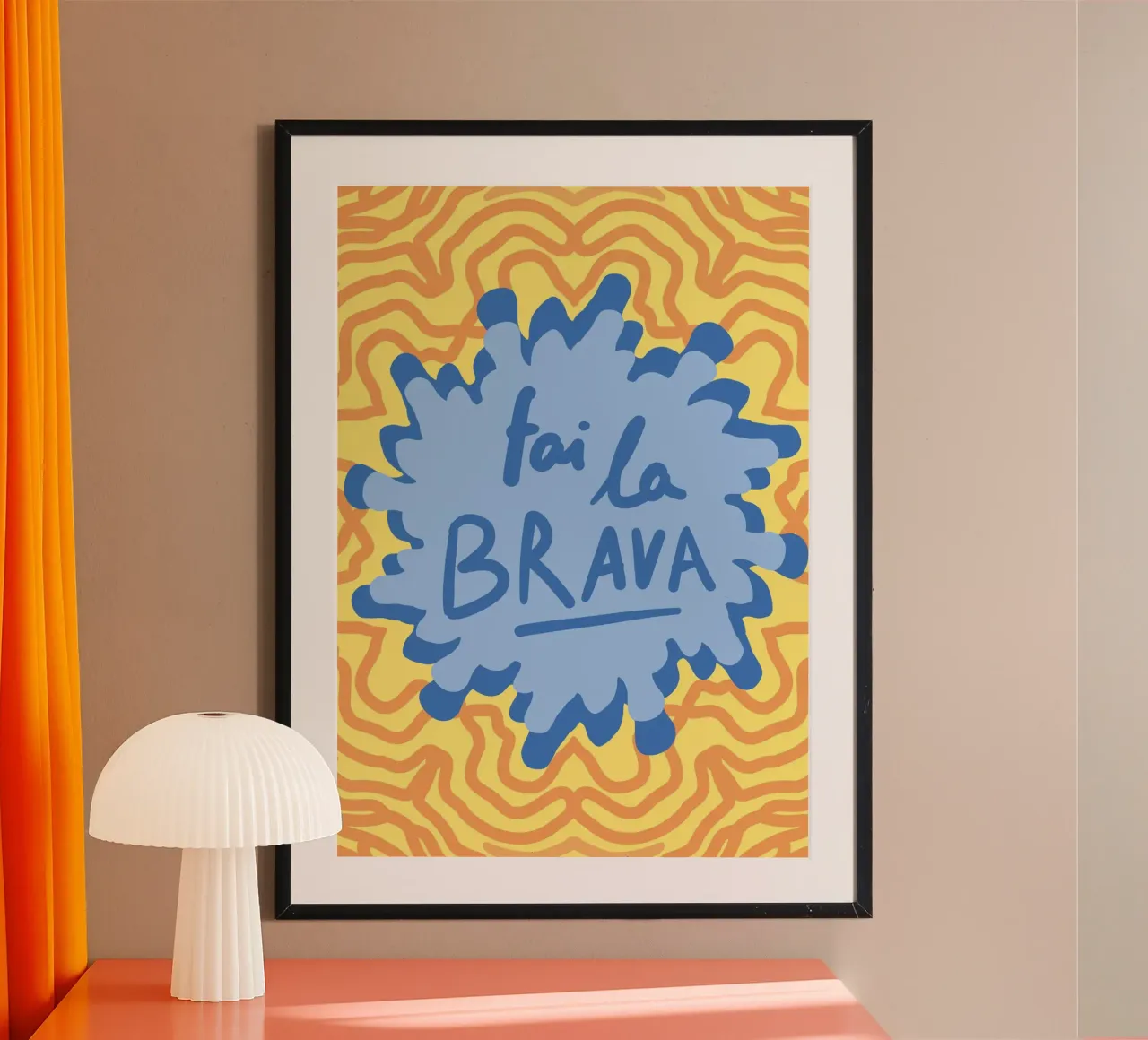 Fai la brava poster con telaio in legno da Happy Star Club