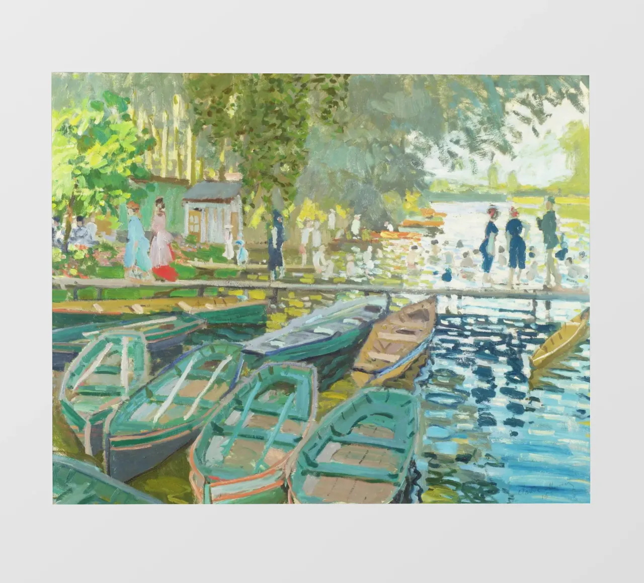Bagnanti alla Grenouillère di Claude Monet telo in pvc da Monet Art Prints