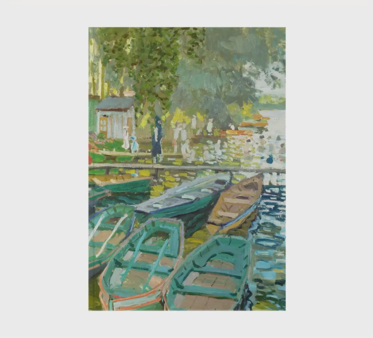Bathers at La Grenouillère by Claude Monet notebook by Monet Art Prints