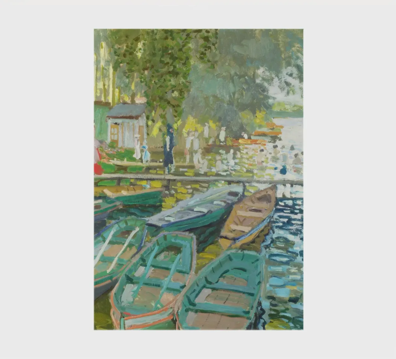 Bathers at La Grenouillère by Claude Monet notebook by Monet Art Prints
