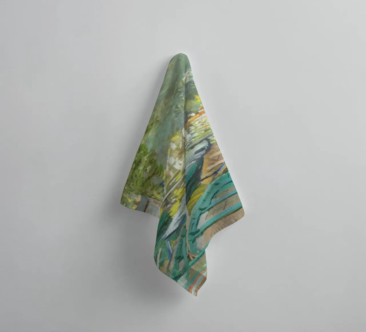 Bathers at La Grenouillère by Claude Monet towel by Monet Art Prints