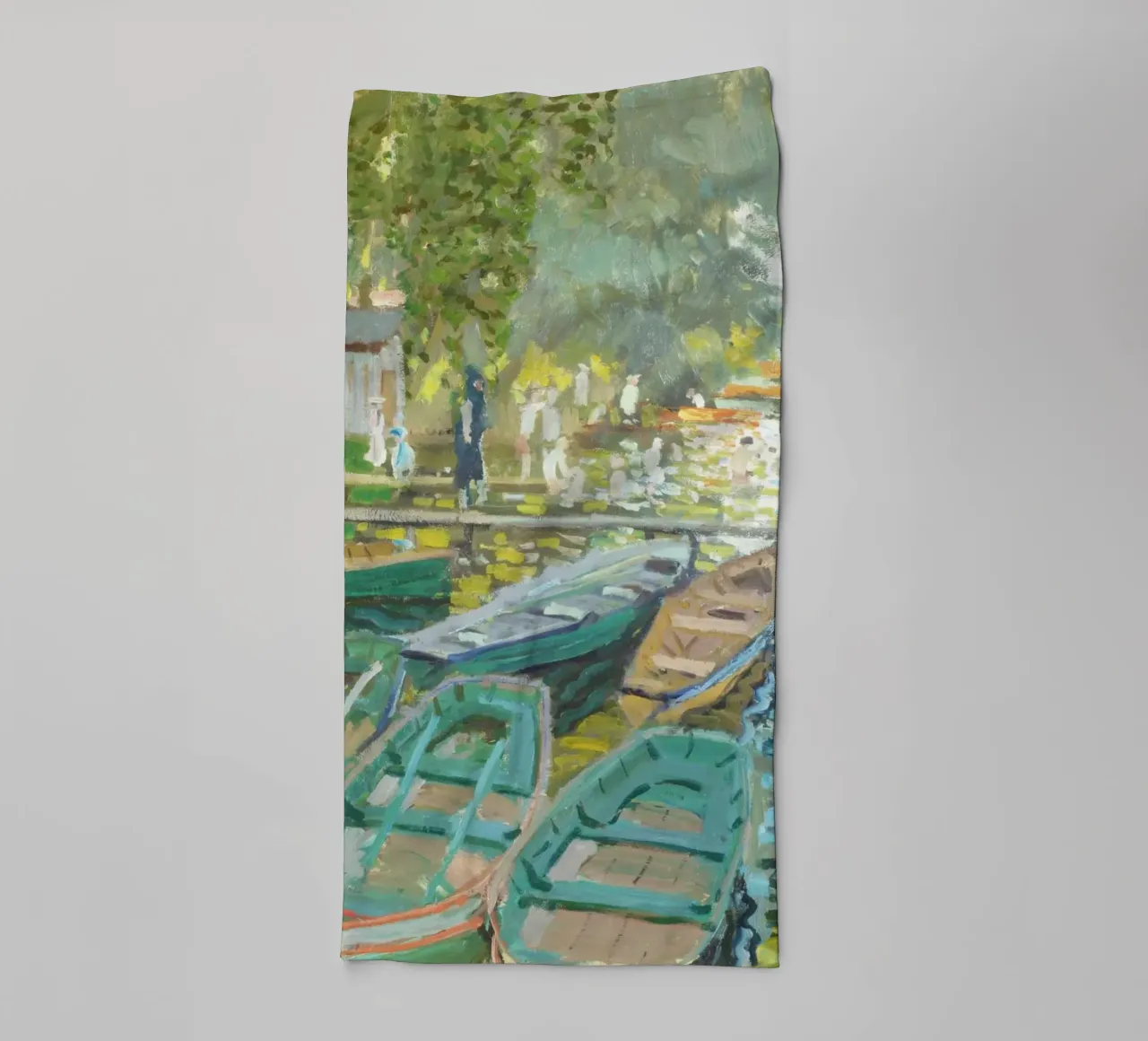 Bathers at La Grenouillère by Claude Monet towel by Monet Art Prints