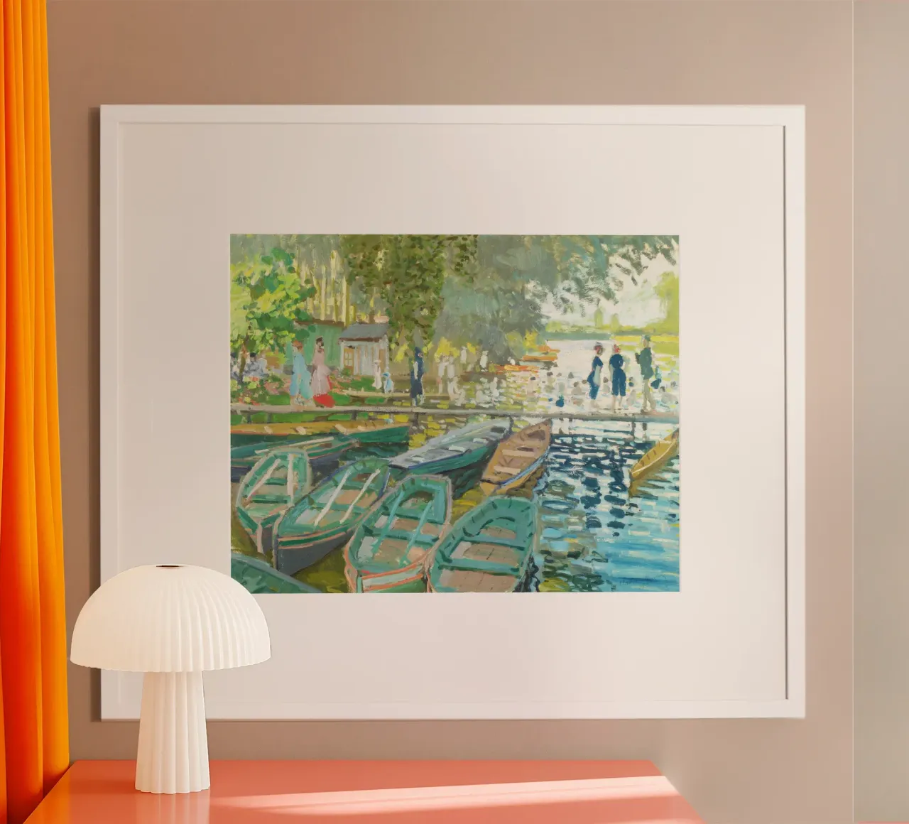 Bathers at La Grenouillère by Claude Monet hahnemühle by Monet Art Prints