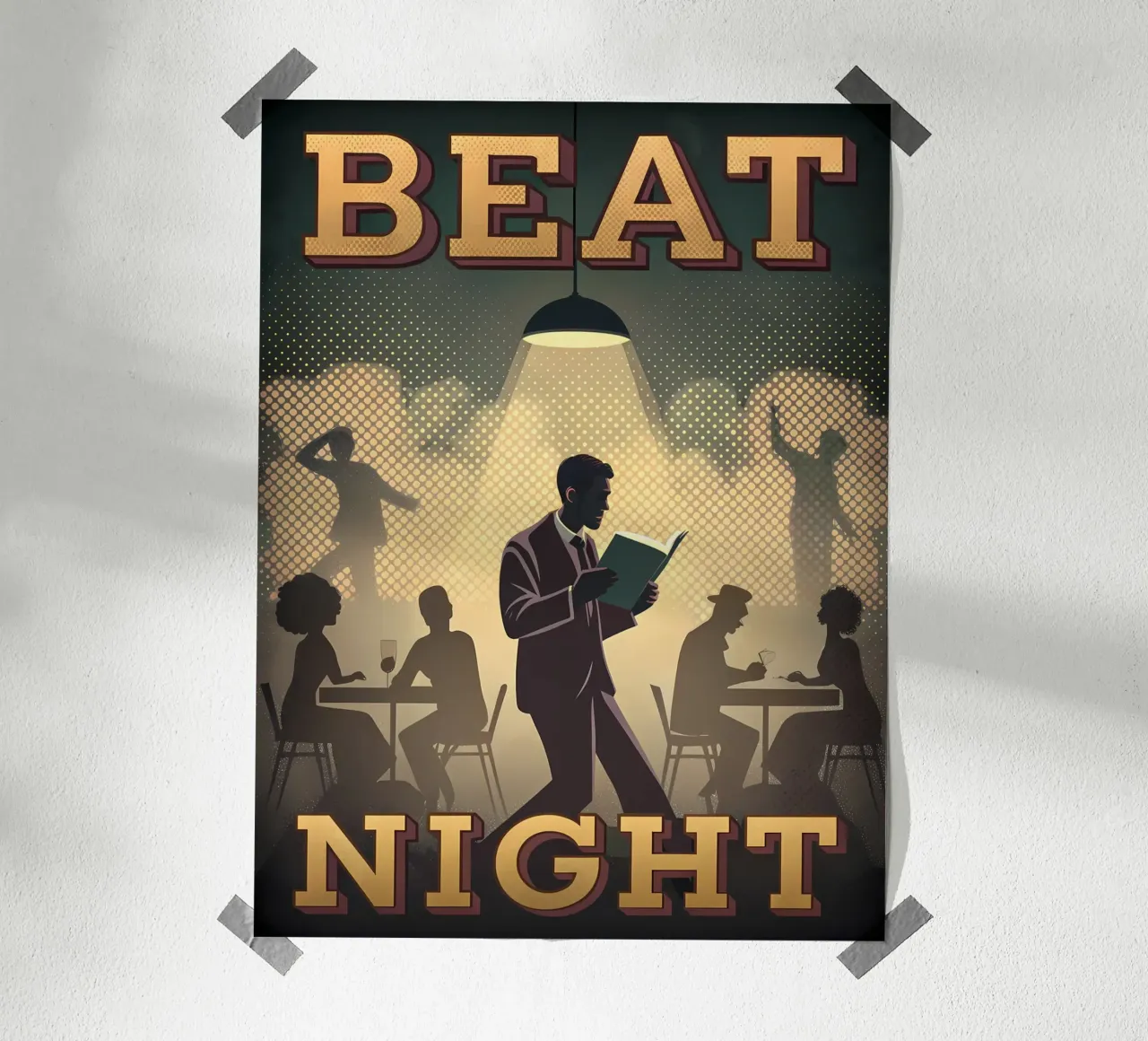 Retro Beat Poesie Lounge Vibe Poster von Jester Krew Art