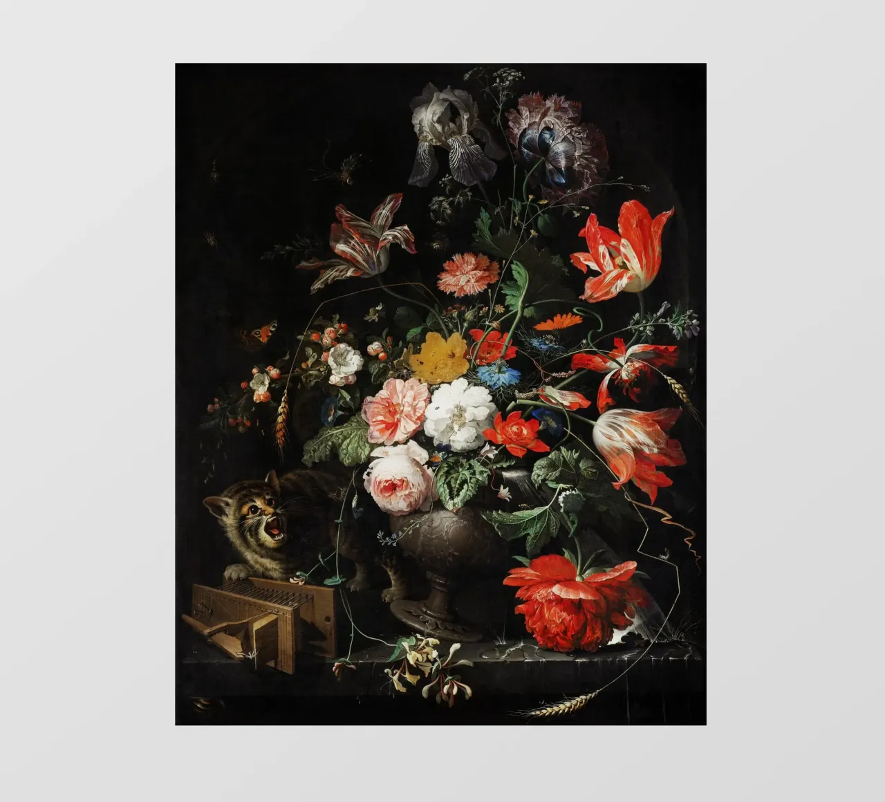 The Overturned Bouquet by Abraham Mignon (1660-1679 pvc cover by Pretty Flowers Vintage Botanicals