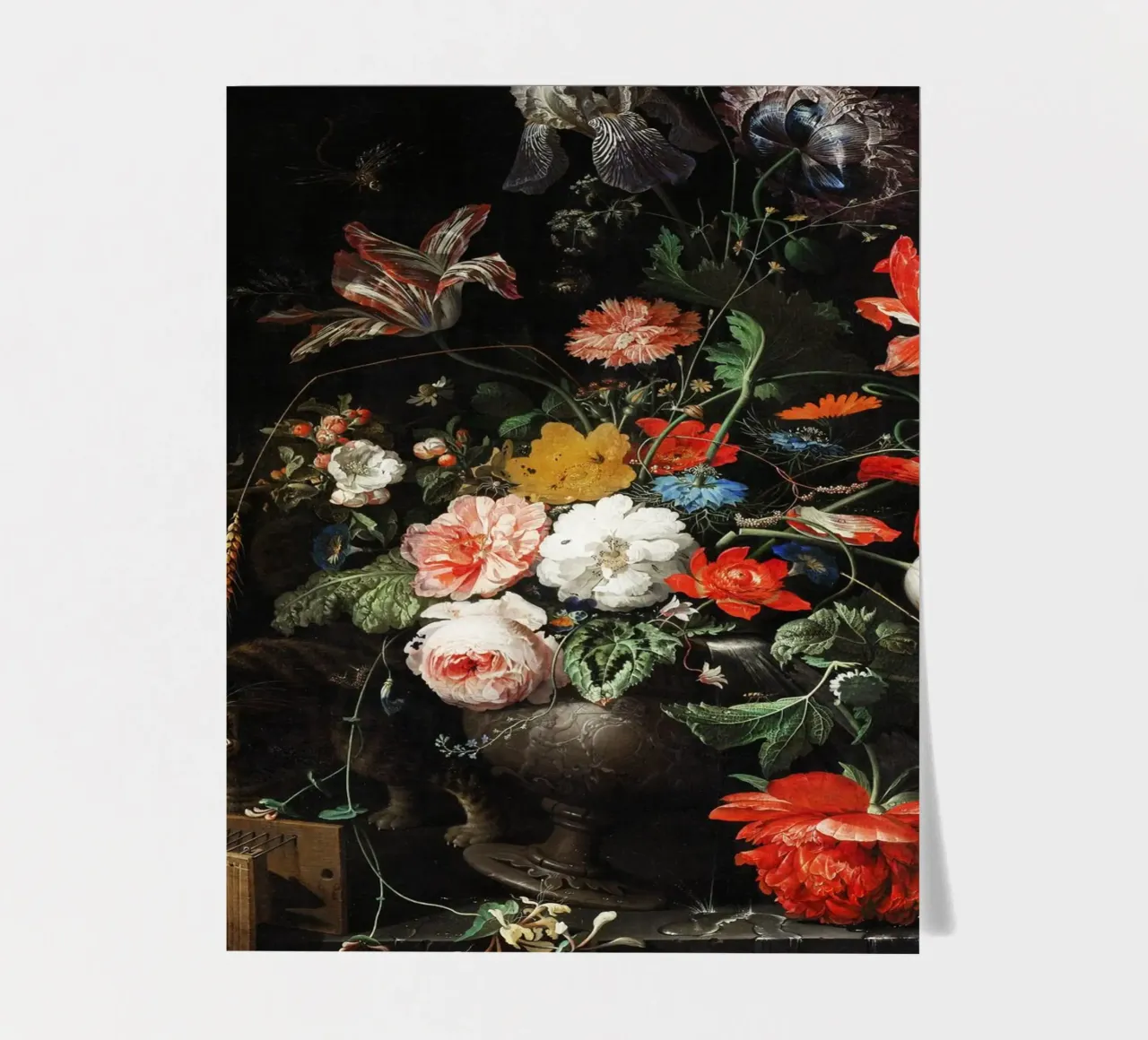 The Overturned Bouquet by Abraham Mignon (1660-1679 sticker sheet by Pretty Flowers Vintage Botanicals