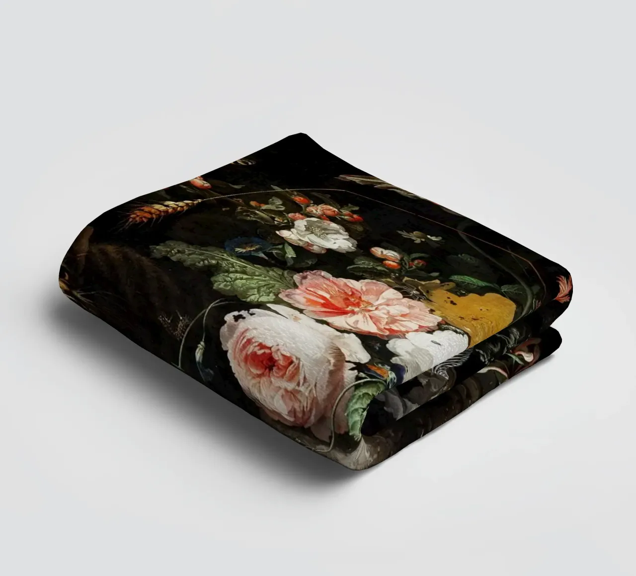 The Overturned Bouquet by Abraham Mignon (1660-1679 towel by Pretty Flowers Vintage Botanicals