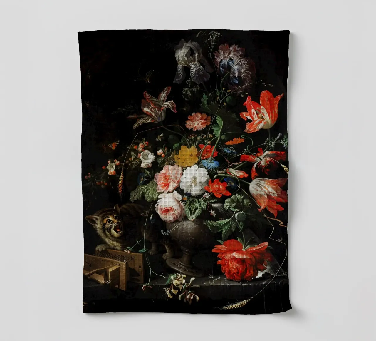 Il bouquet rovesciato di Abraham Mignon (1660-1679) canovaccio da cucina da Pretty Flowers Vintage Botanicals