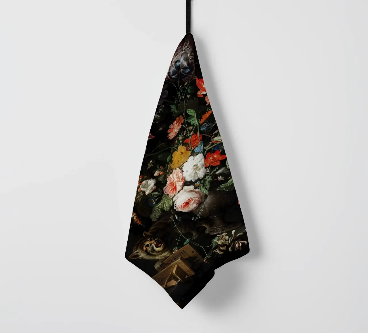 Il bouquet rovesciato di Abraham Mignon (1660-1679) canovaccio da cucina da Pretty Flowers Vintage Botanicals
