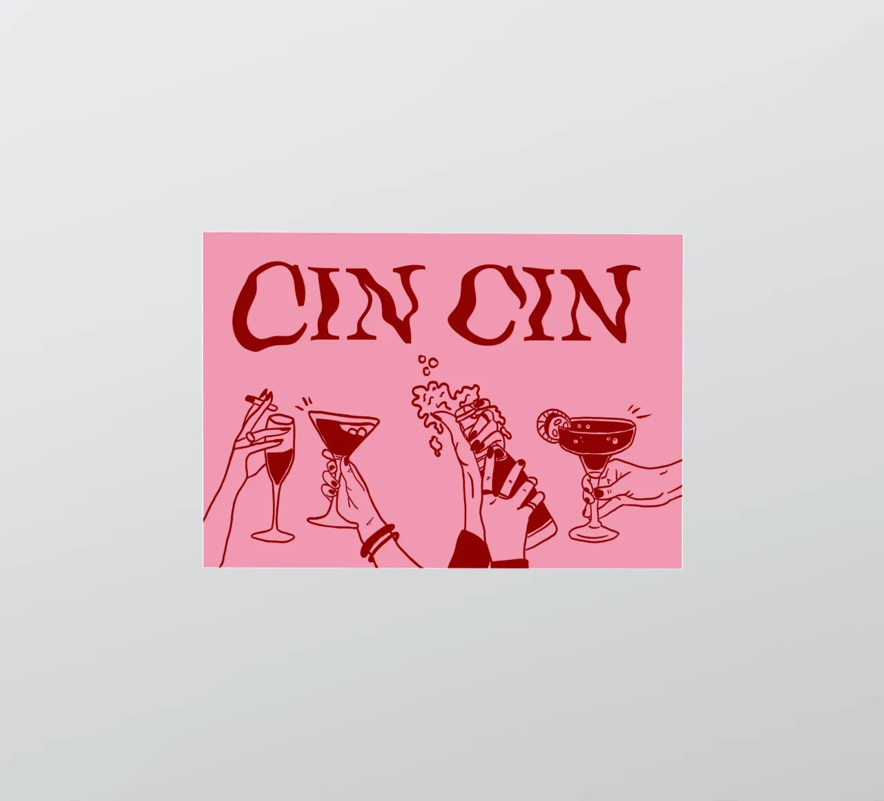 Cin Cin Sticker von Happy Star Club