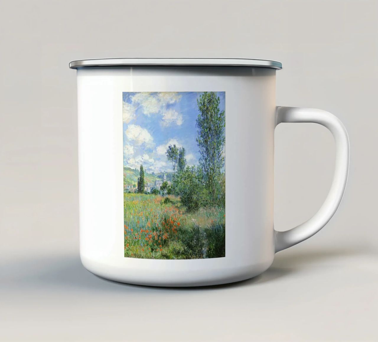 Veduta di Vétheuil di Claude Monet tazza in smalto da Art History