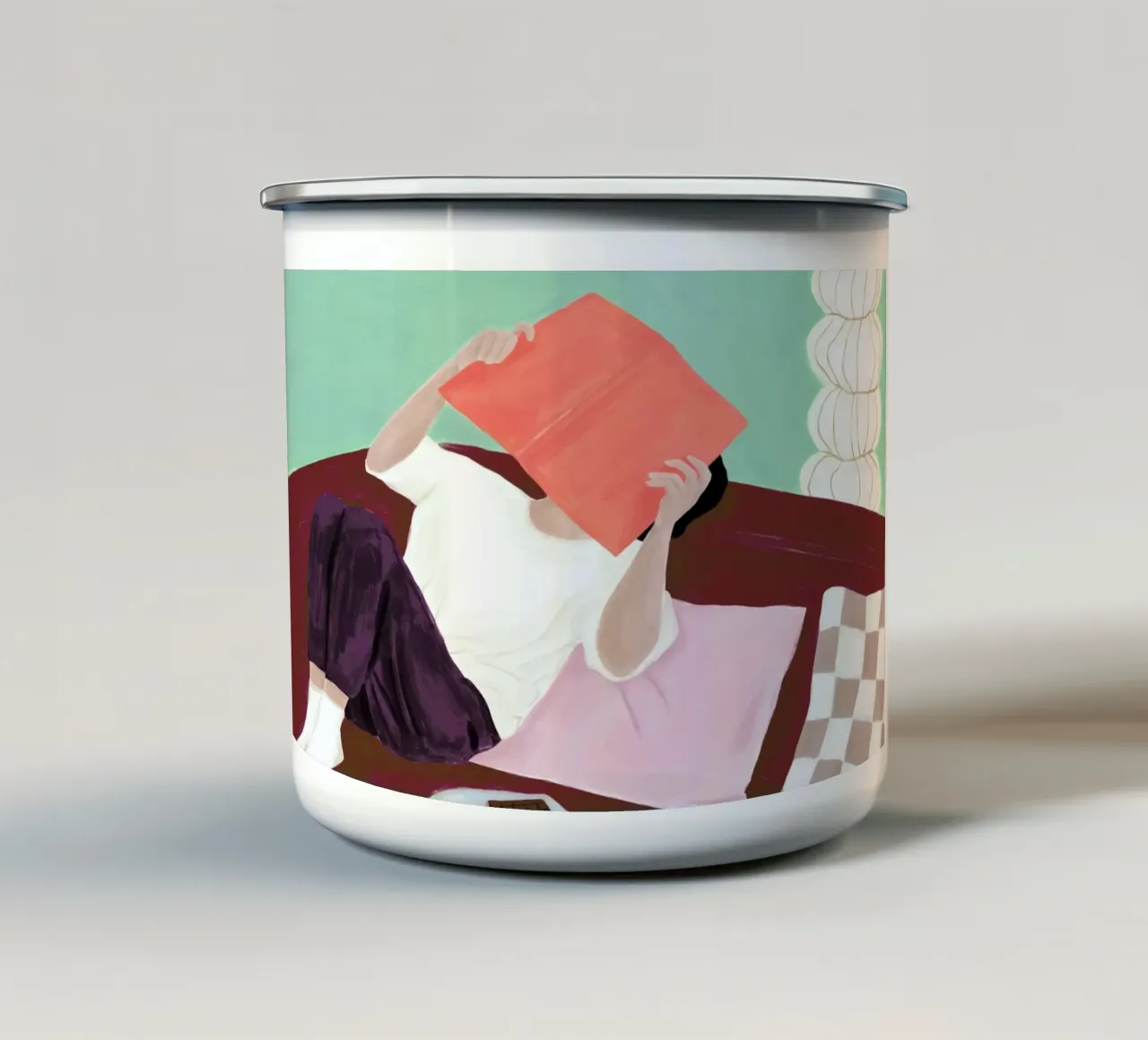 Slappe Av 03 tazza in smalto da Frauke Schyroki