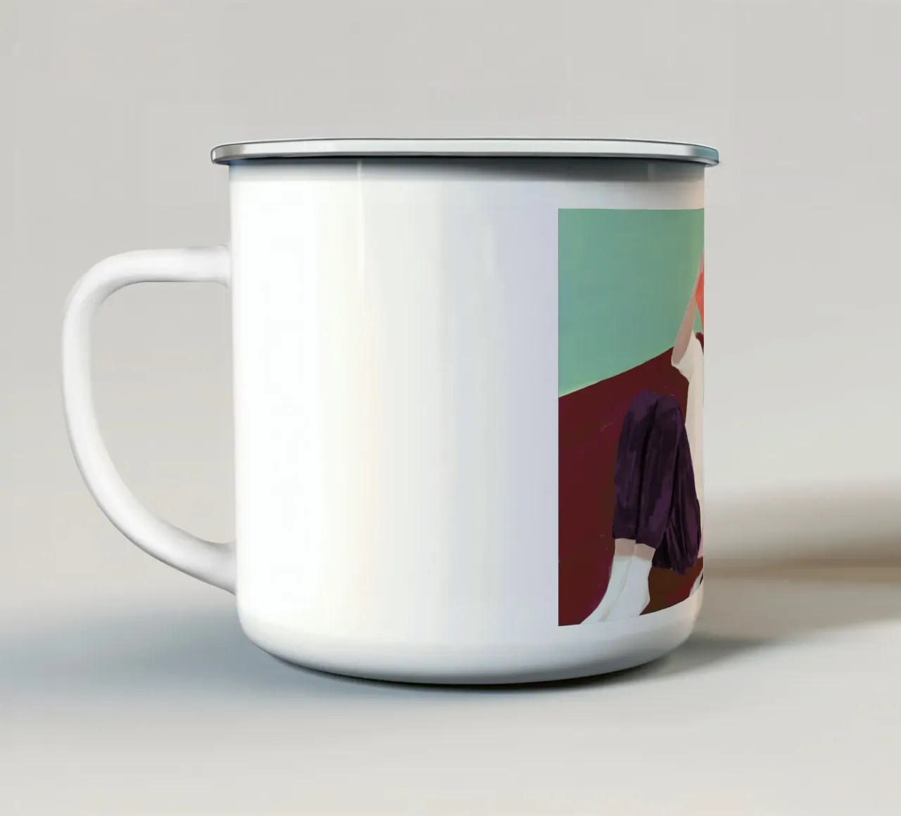 Slappe Av 03 tazza in smalto da Frauke Schyroki