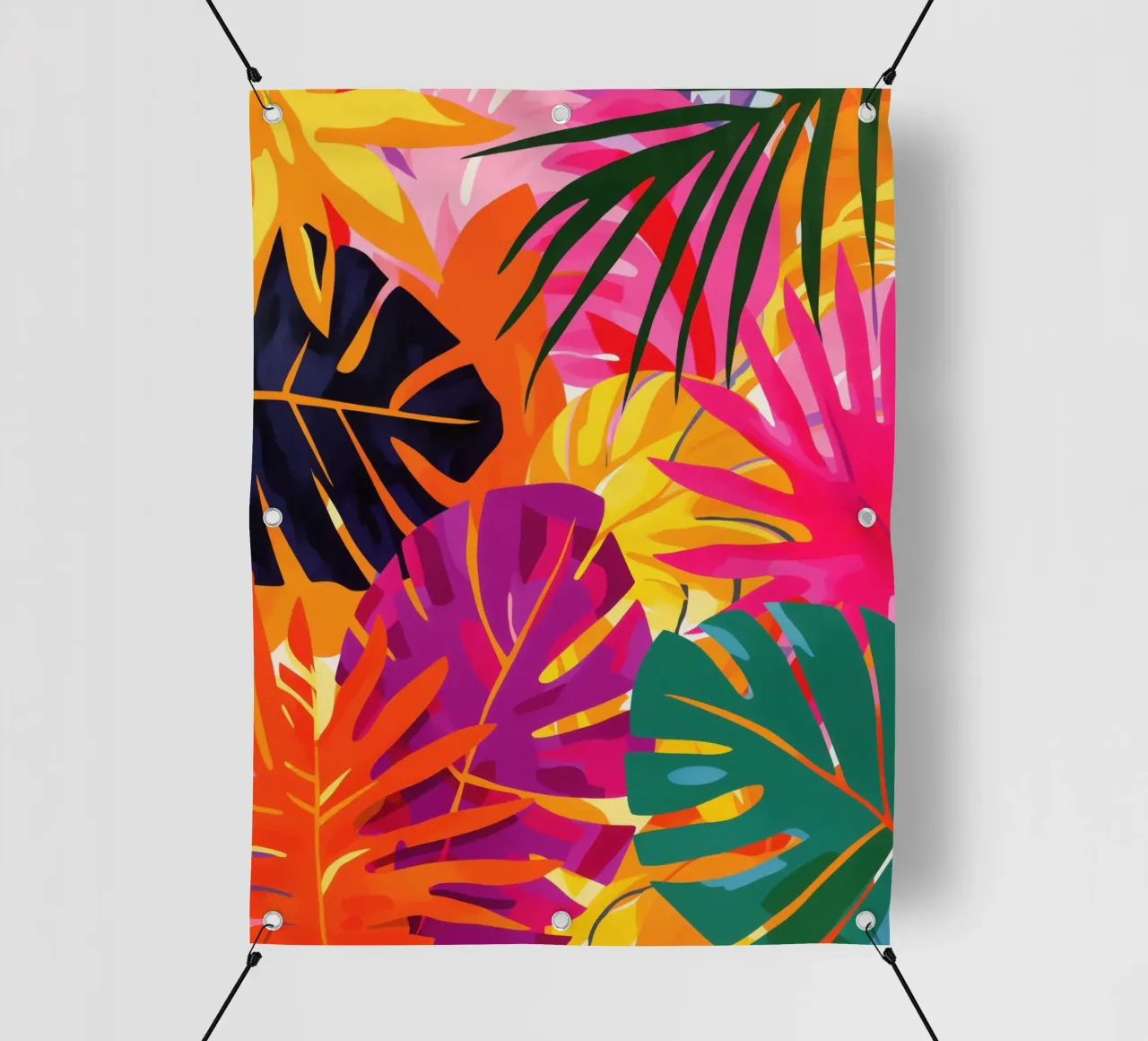 Paradiso tropicale | L'Art Déco incontra la Pop Art telo in pvc da Autofocus