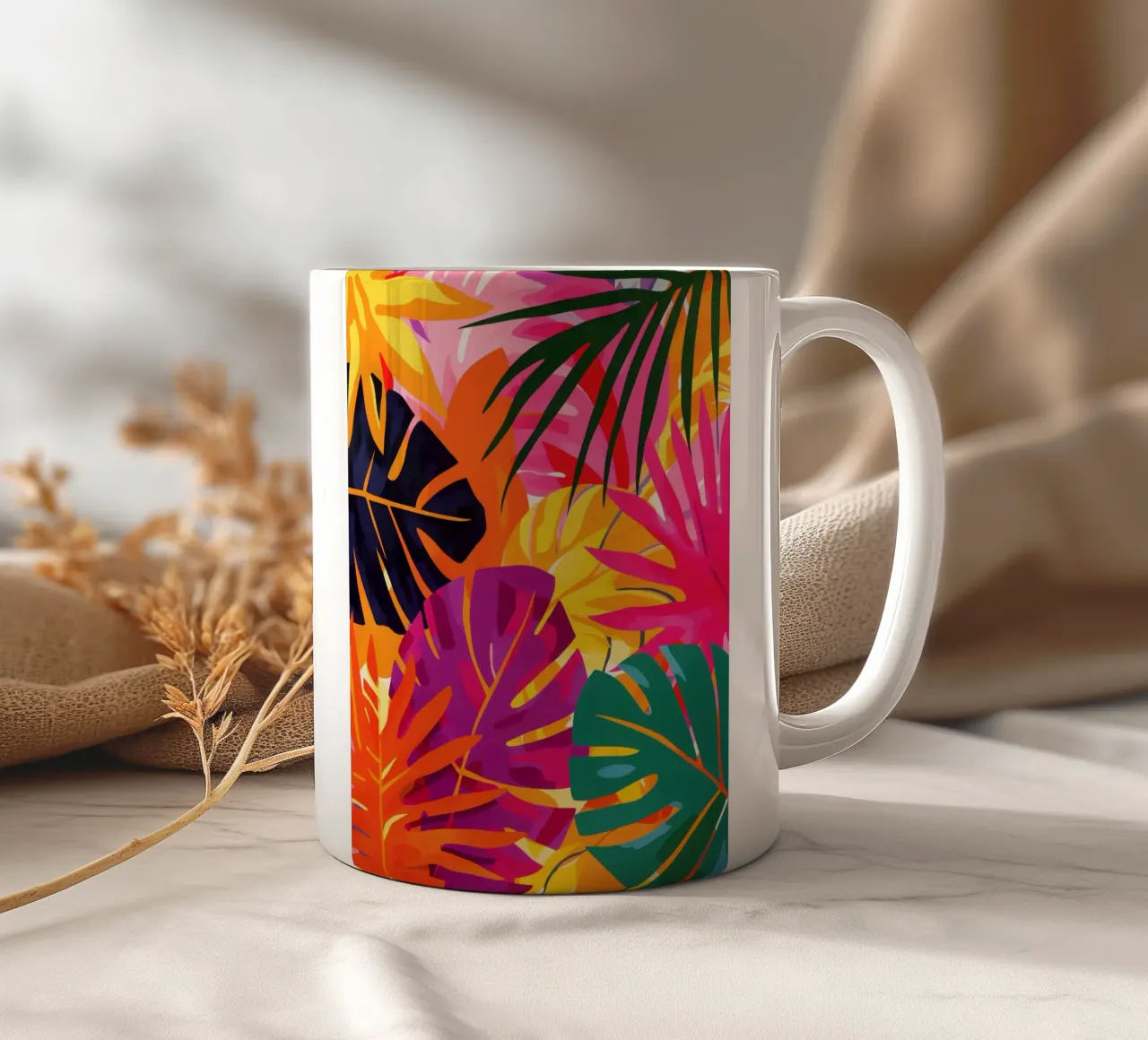 Tropical paradise | Art Déco meets Pop Art ceramic mug by Autofocus