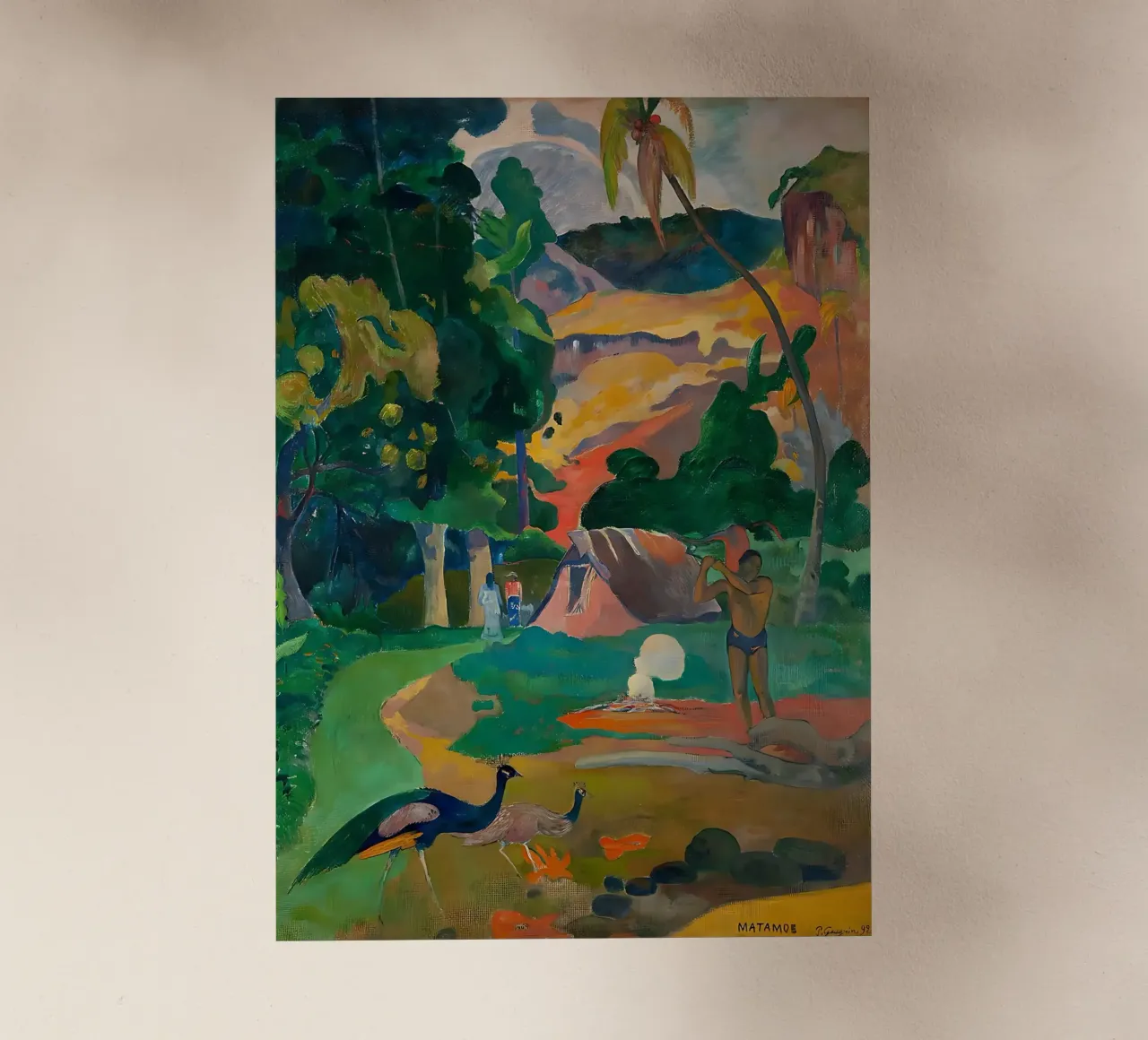 Paesaggio con pavoni (Morte), Paul Gauguin pellicola backlit da tokovictory