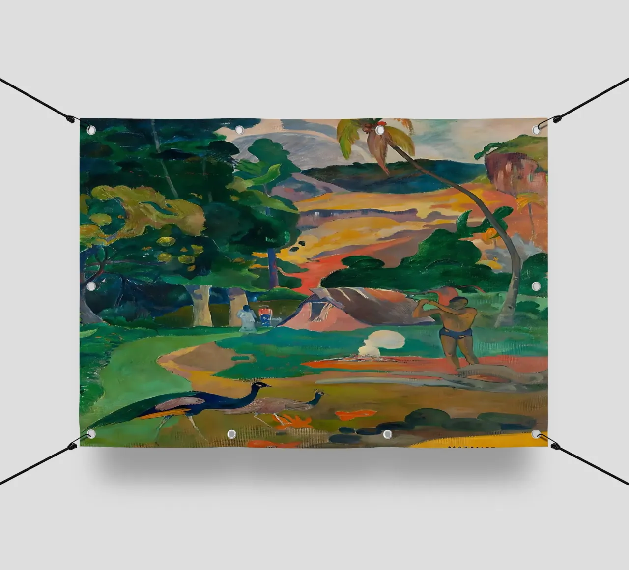 Paesaggio con pavoni (Morte), Paul Gauguin telo in pvc da tokovictory