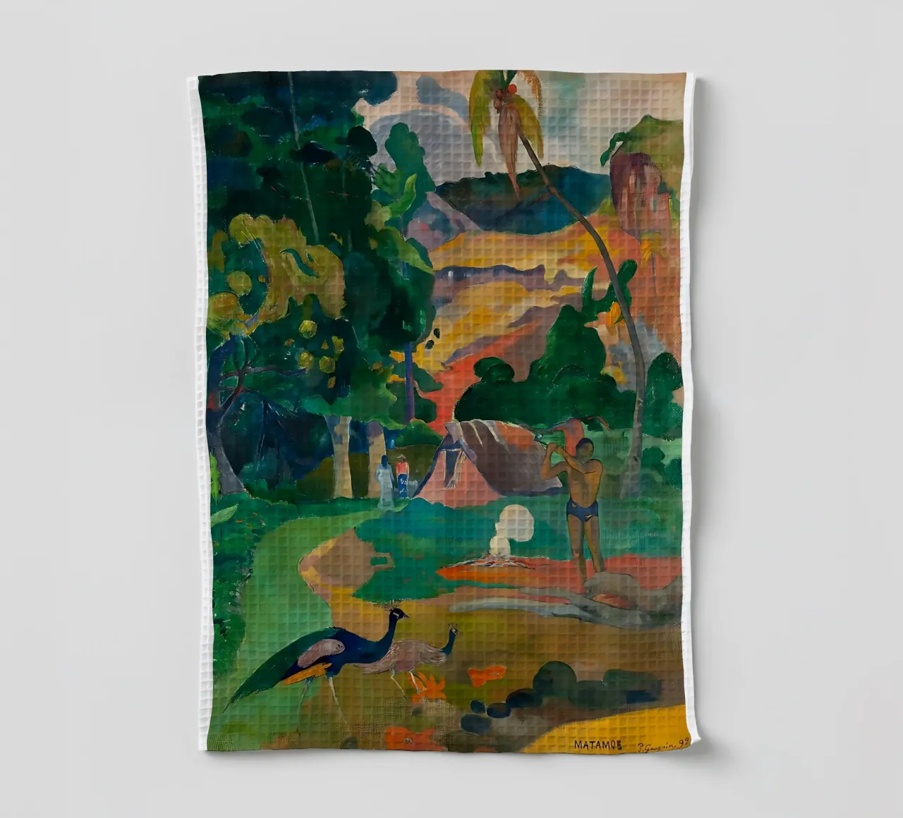 Paesaggio con pavoni (Morte), Paul Gauguin canovaccio da cucina da tokovictory
