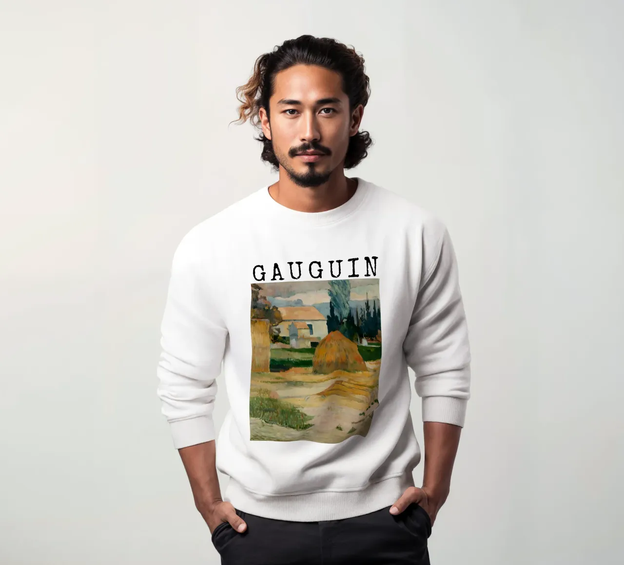 Paesaggio vicino ad Arles, Paul Gauguin felpa da tokovictory