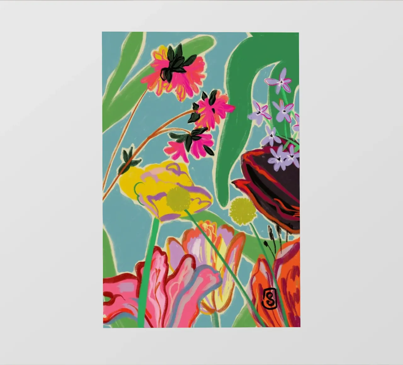 Colourful Flowers Meditation backlit film by Sandra Poliakov