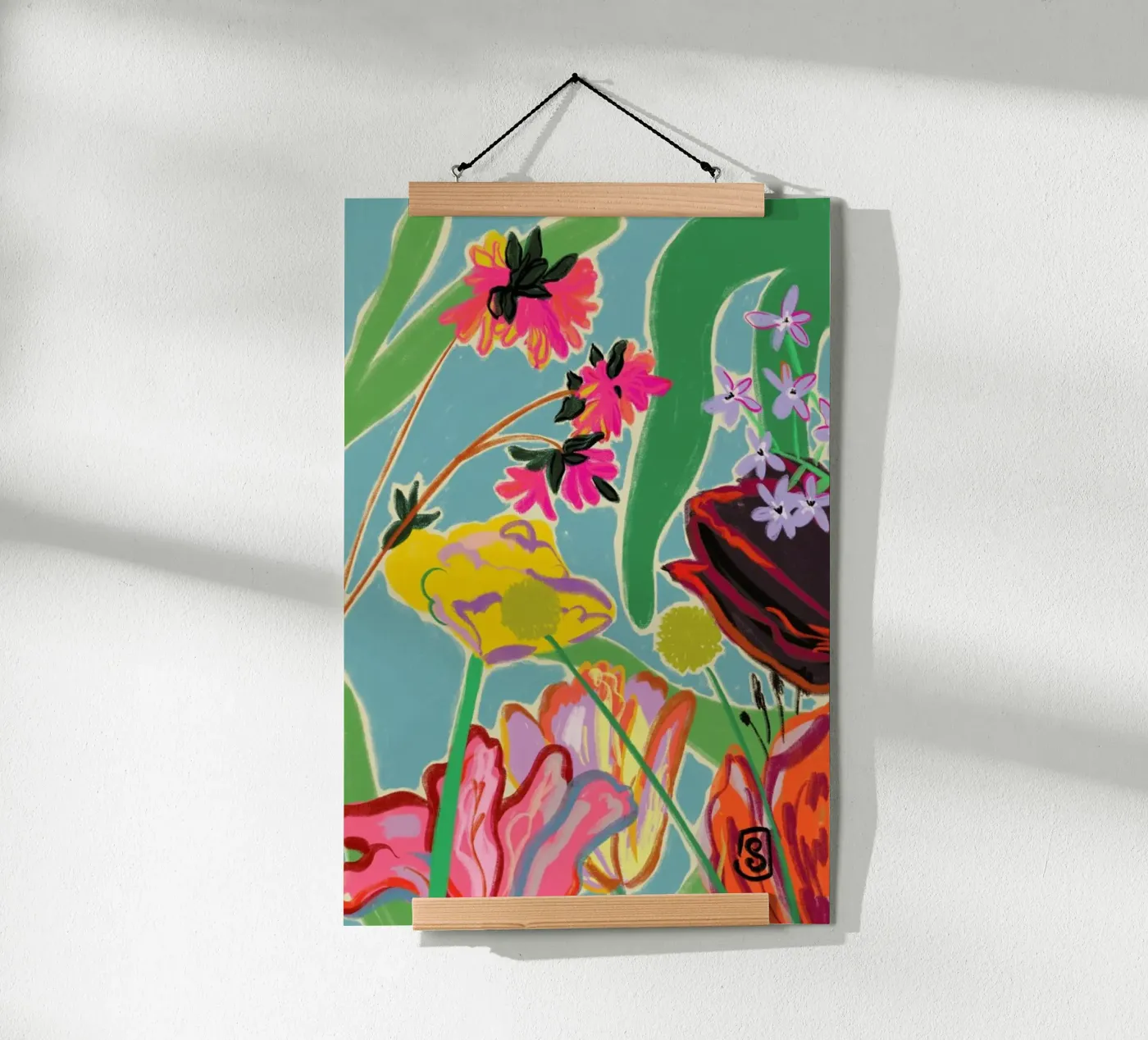 Colourful Flowers Meditation poster de Sandra Poliakov