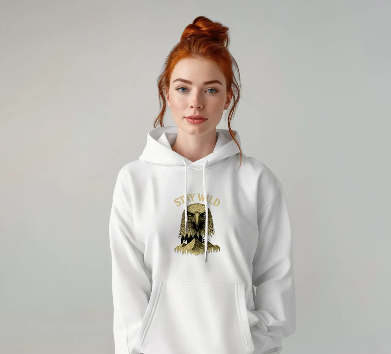 Stay Wild - Restez Sauvage - Aigle Majestueux felpa con cappuccio da LM2KONE