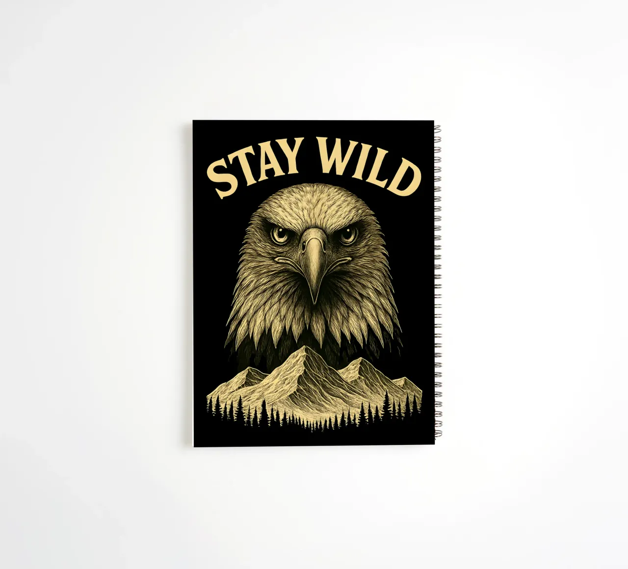 Stay Wild - Restez Sauvage - Aigle Majestueux spiral notebook by LM2KONE