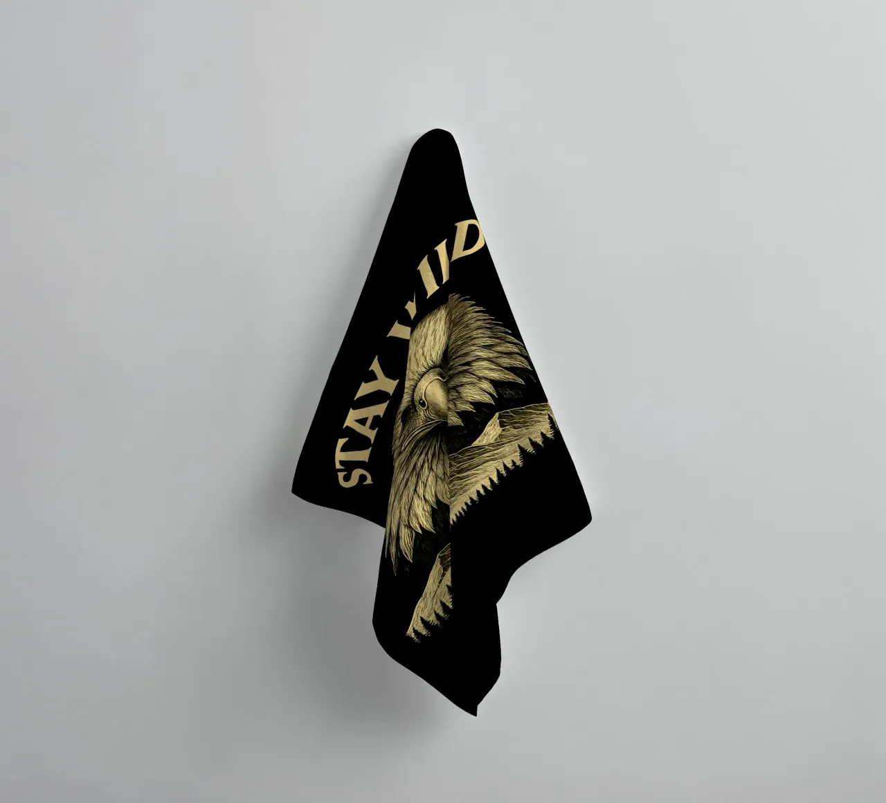 Stay Wild - Restez Sauvage - Aigle Majestueux asciugamano da bagno da LM2KONE