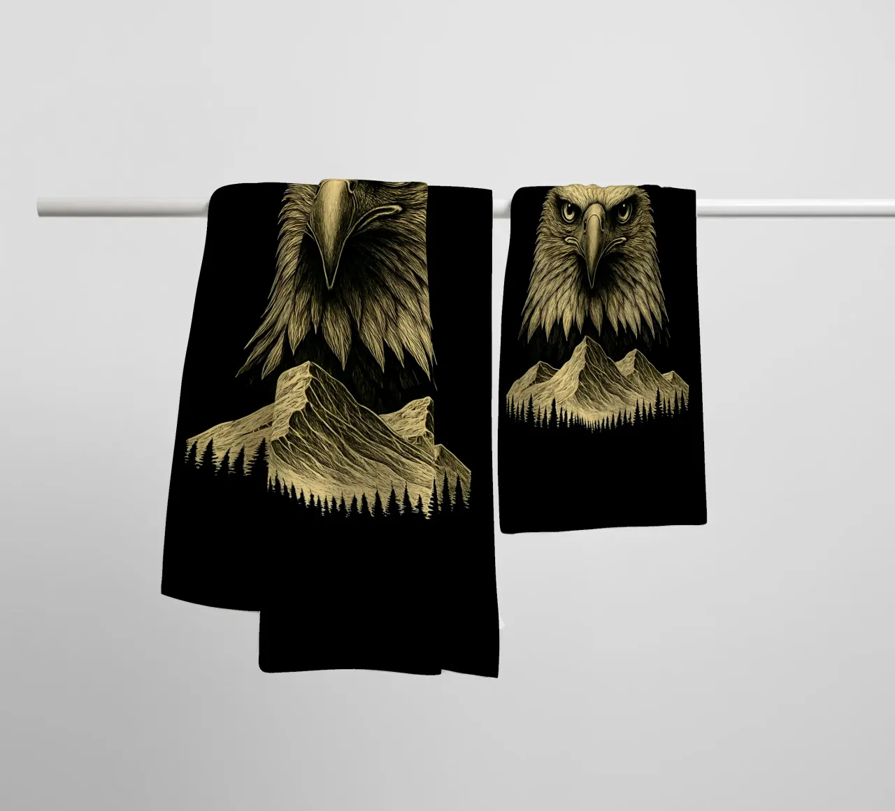 Stay Wild - Restez Sauvage - Aigle Majestueux asciugamano da bagno da LM2KONE
