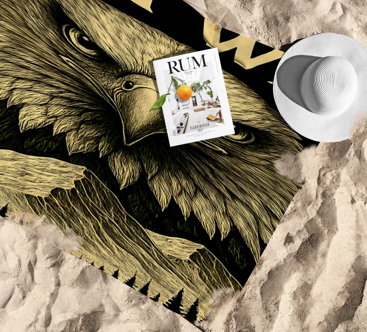 Stay Wild - Restez Sauvage - Aigle Majestueux telo mare da LM2KONE