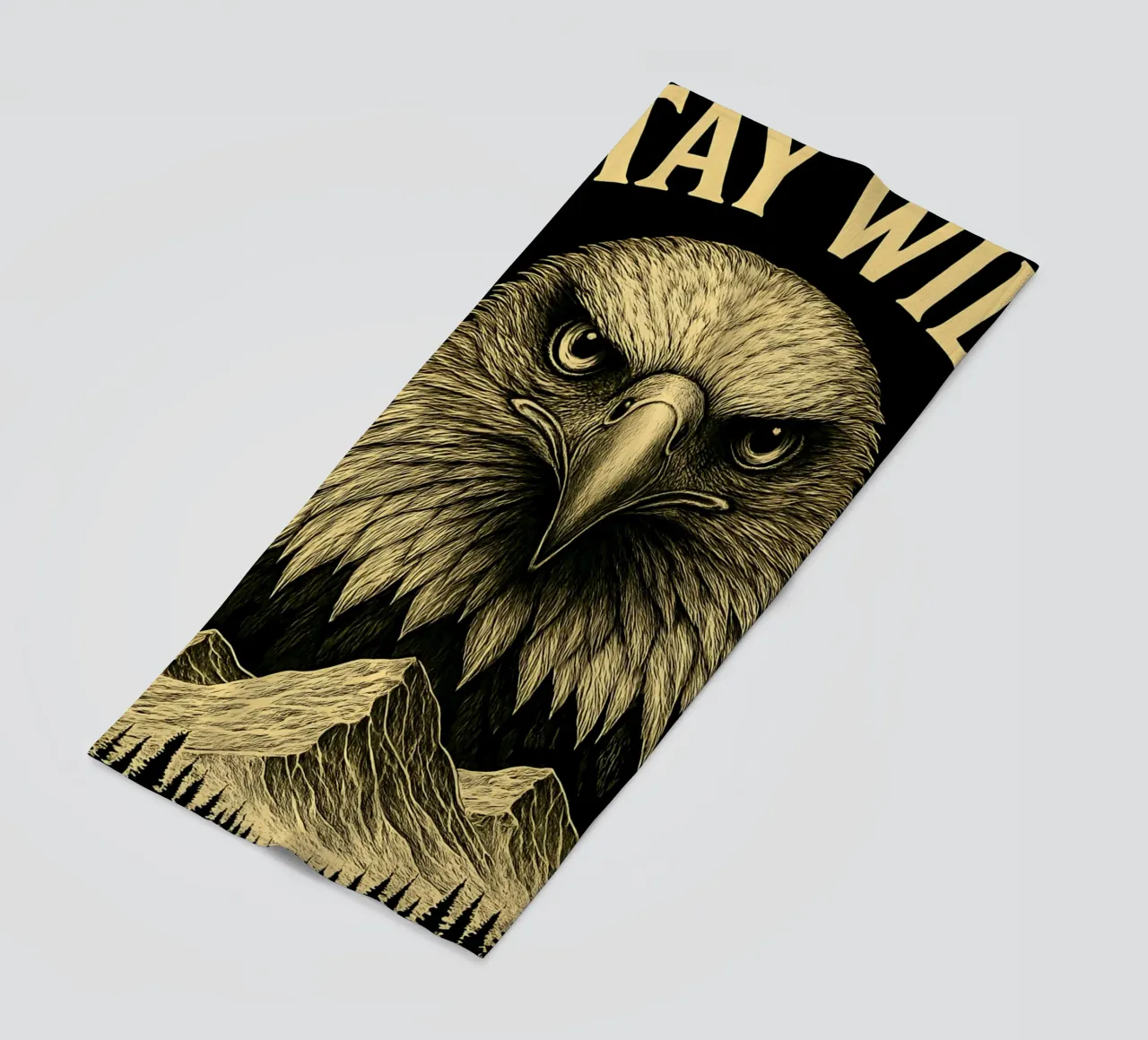 Stay Wild - Restez Sauvage - Aigle Majestueux telo mare da LM2KONE