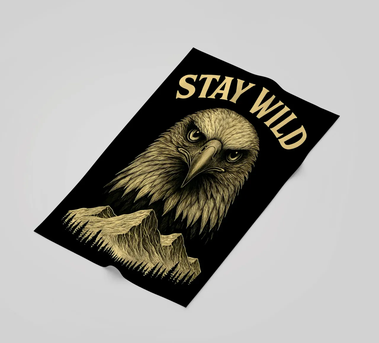Stay Wild - Restez Sauvage - Aigle Majestueux telo mare da LM2KONE