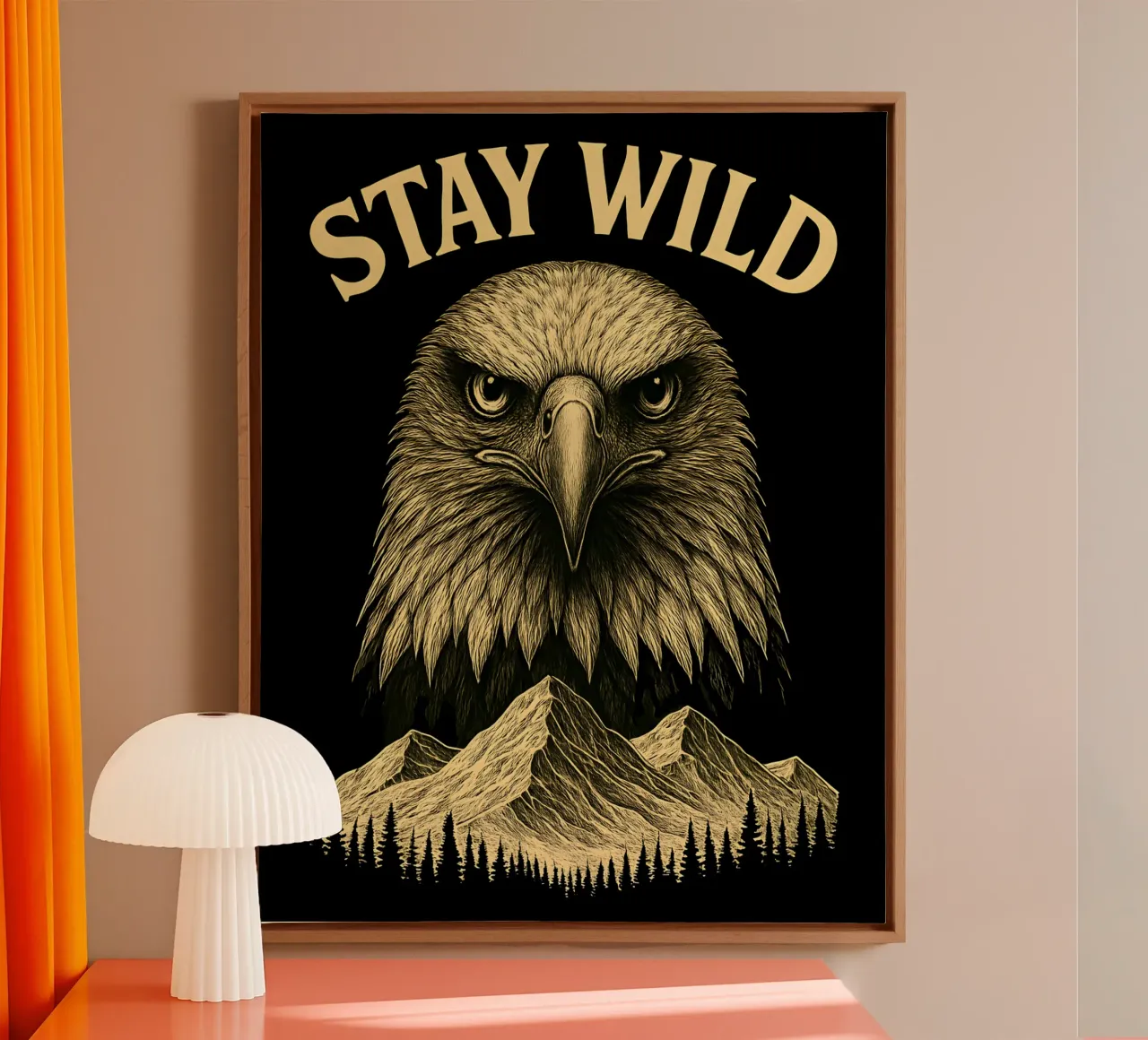 Blijf Wild - Restez Sauvage - Aigle Majestueux canvas van LM2KONE