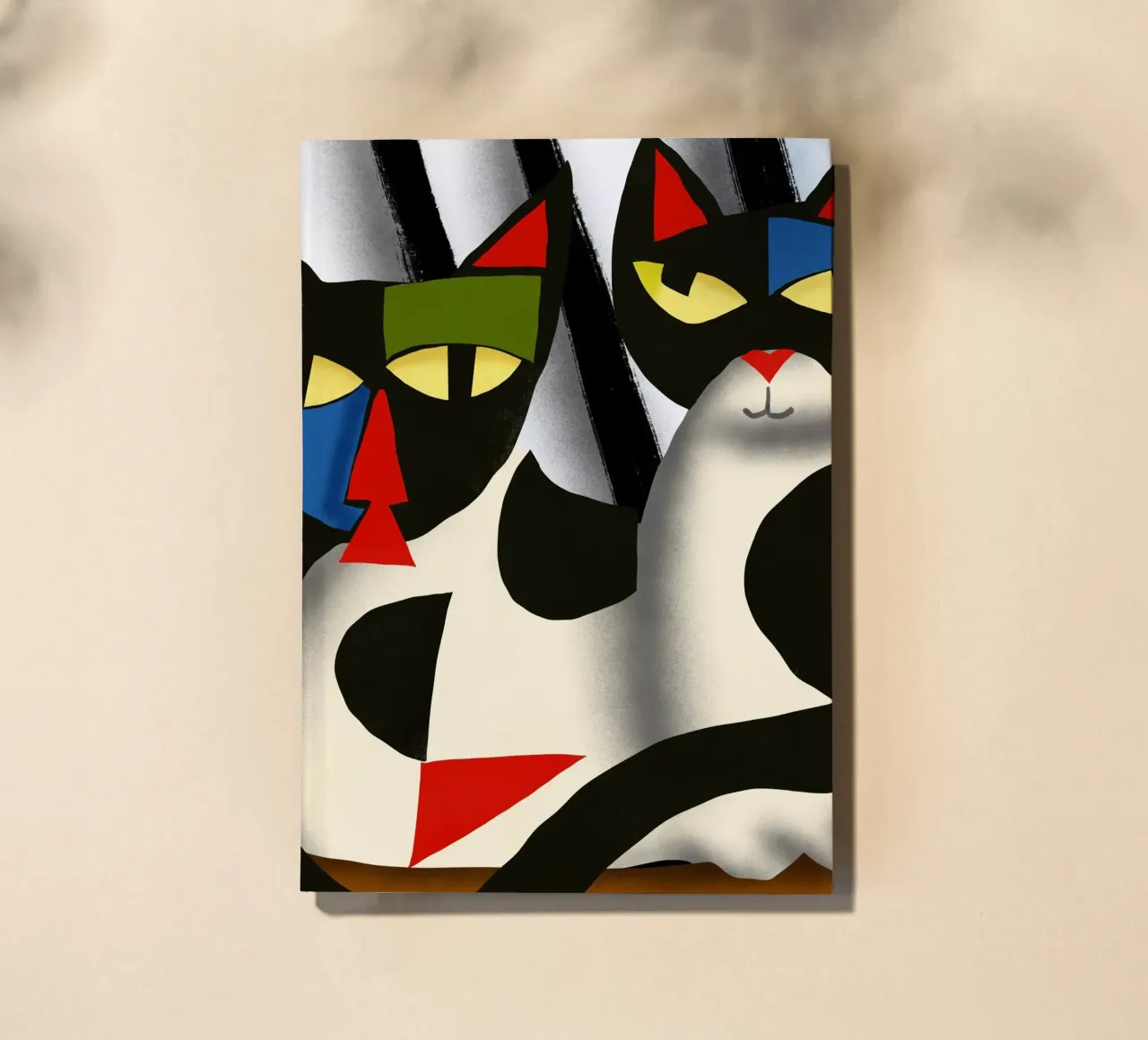 Two cats portrait notebook by Little Dean