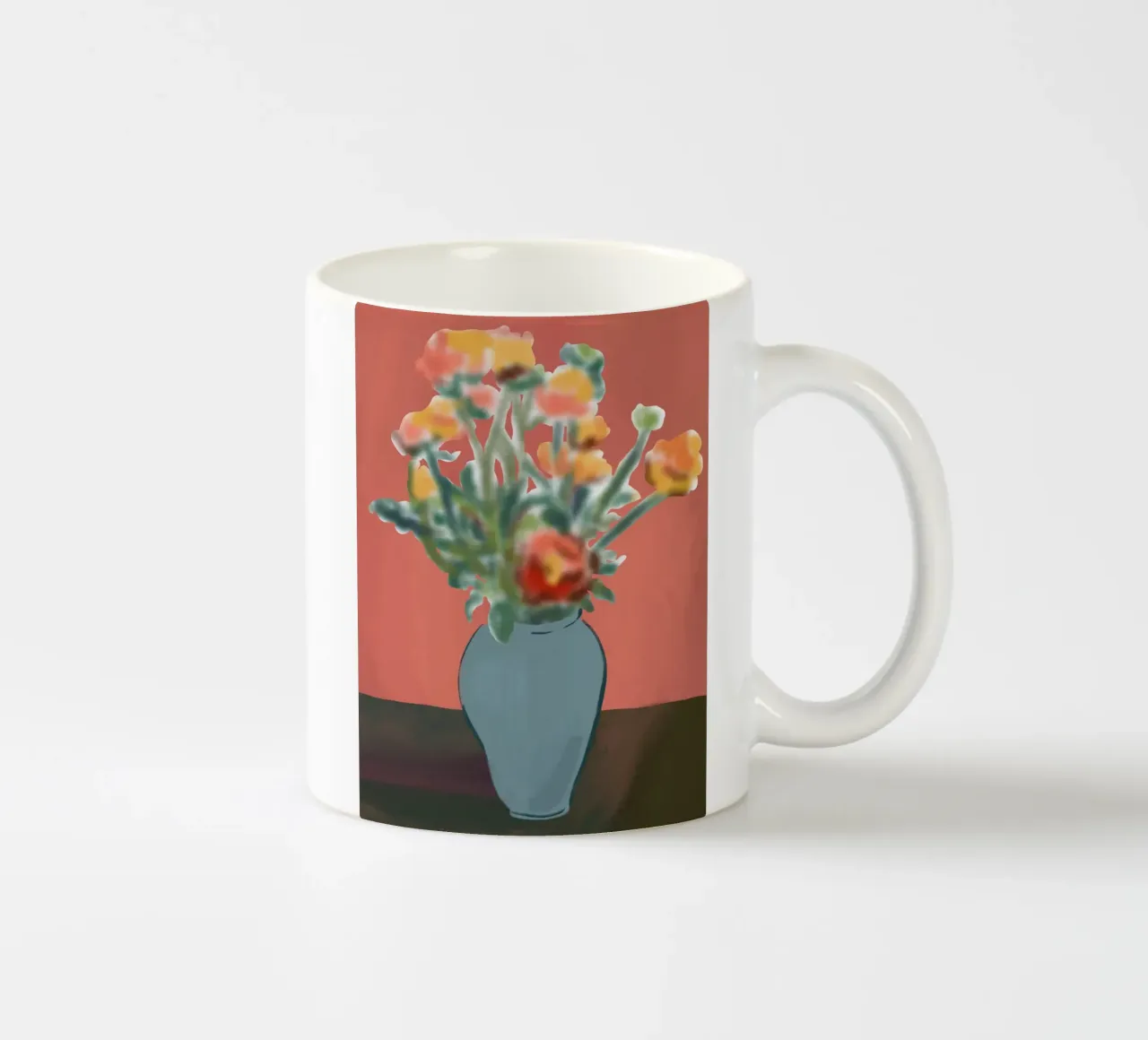 Vaso di fiori con sfondo rosa tazza in ceramica da Little Dean