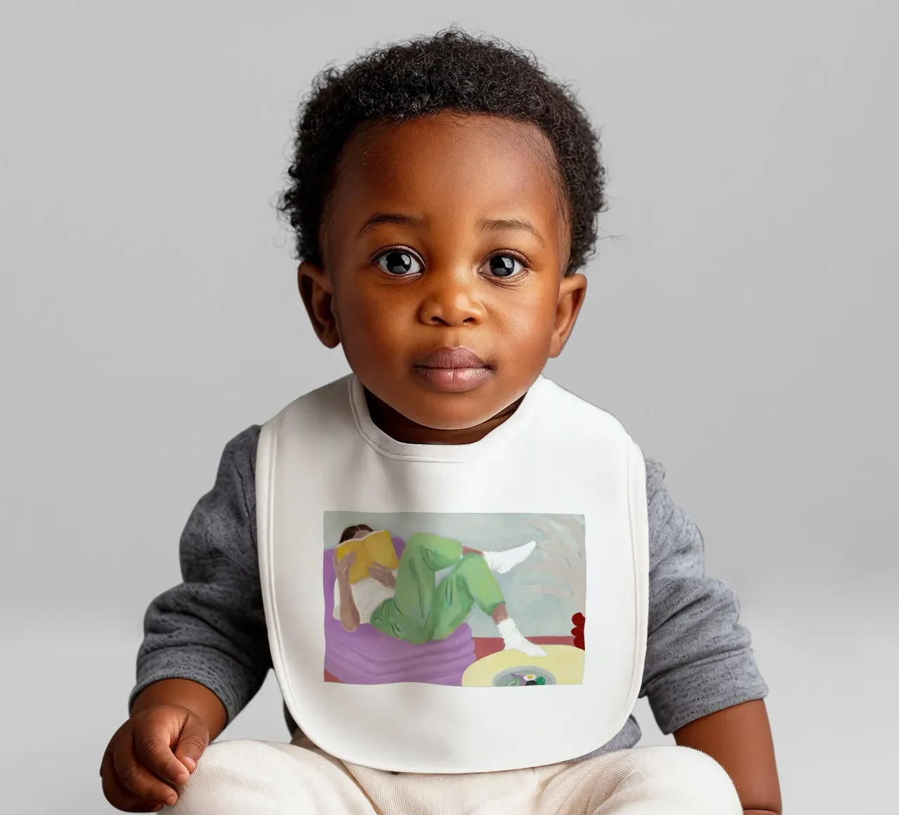 Slappe Av 01 baby bib by Frauke Schyroki