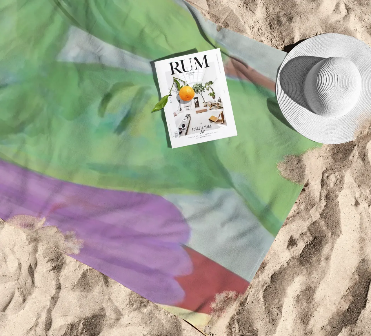 Slappe Av 01 beach towel by Frauke Schyroki