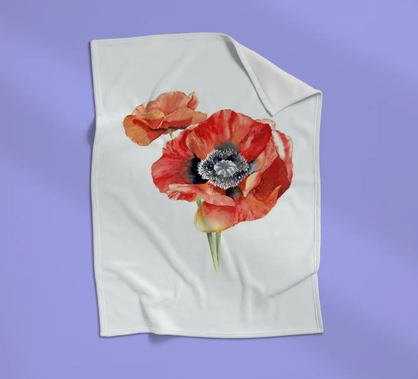 Mohnblüten Fleecedecke von youdesignme