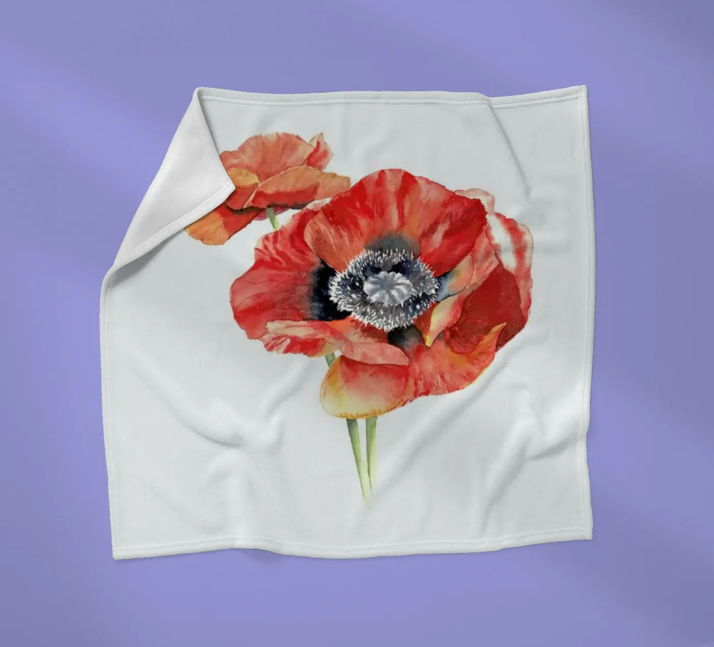 Mohnblüten Fleecedecke von youdesignme