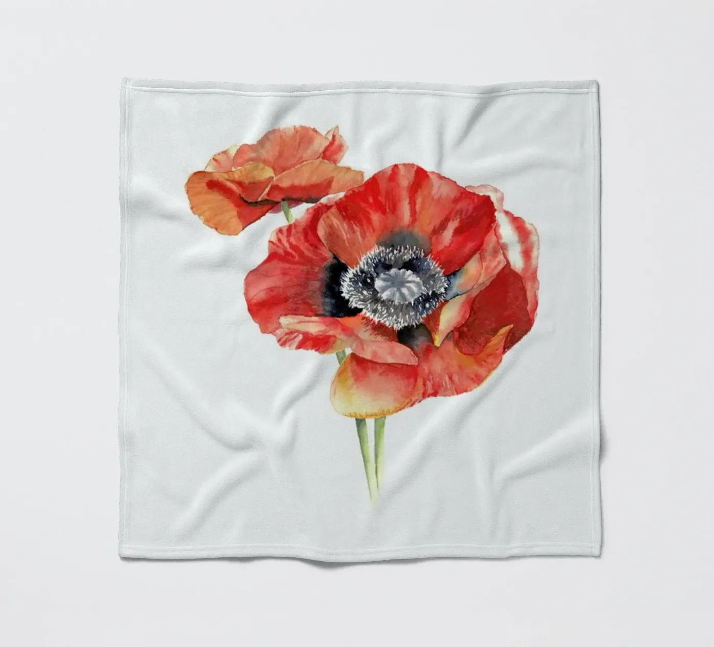 Mohnblüten Fleecedecke von youdesignme