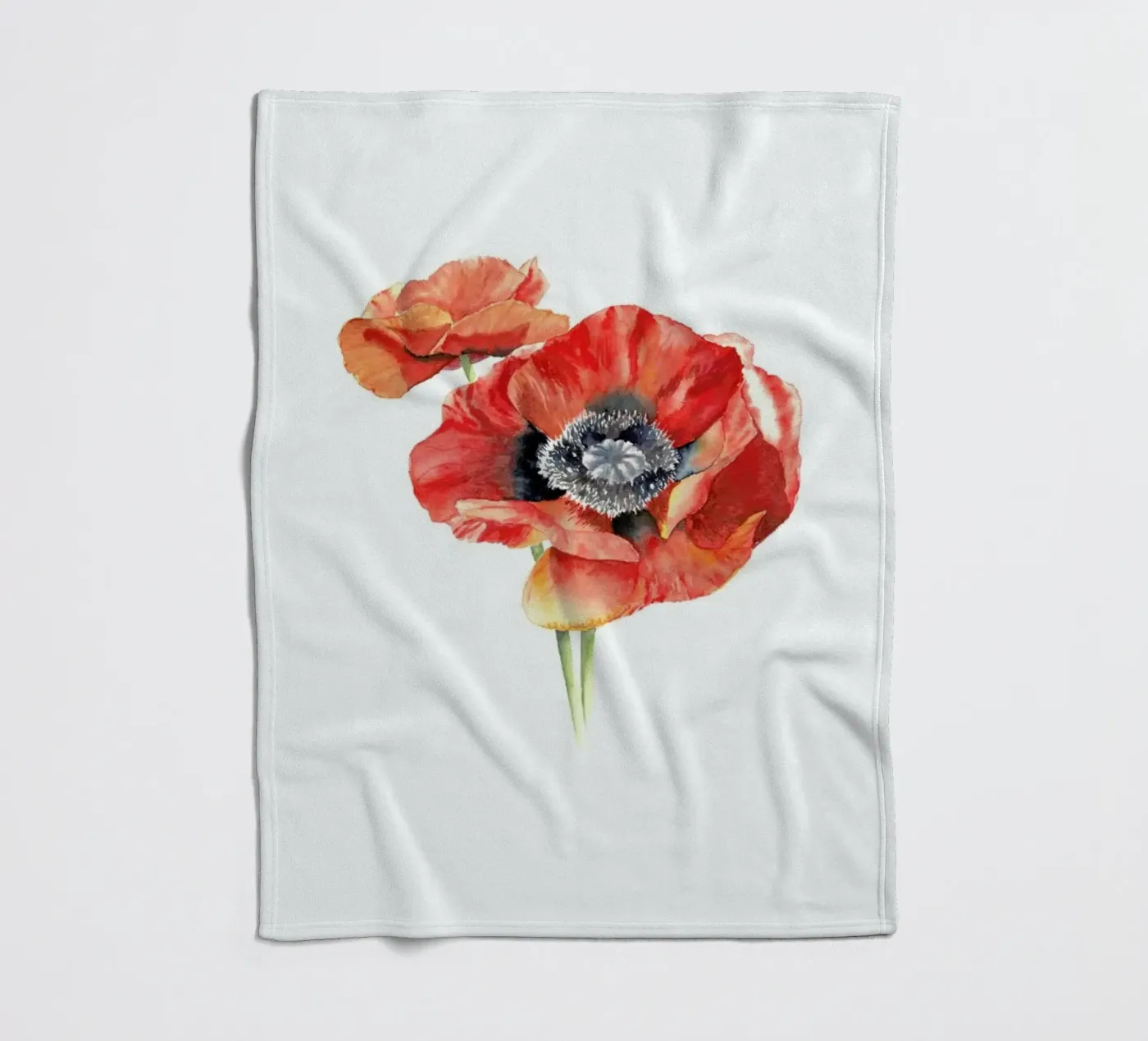 Mohnblüten Fleecedecke von youdesignme