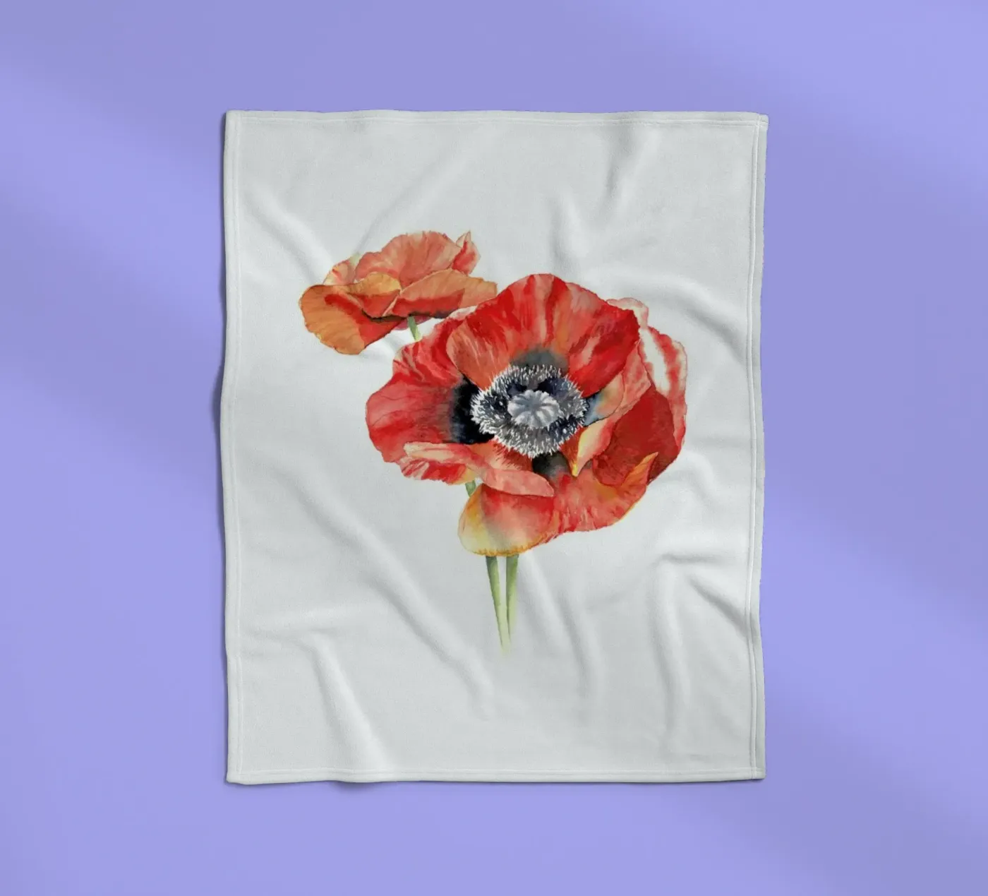 Mohnblüten Fleecedecke von youdesignme