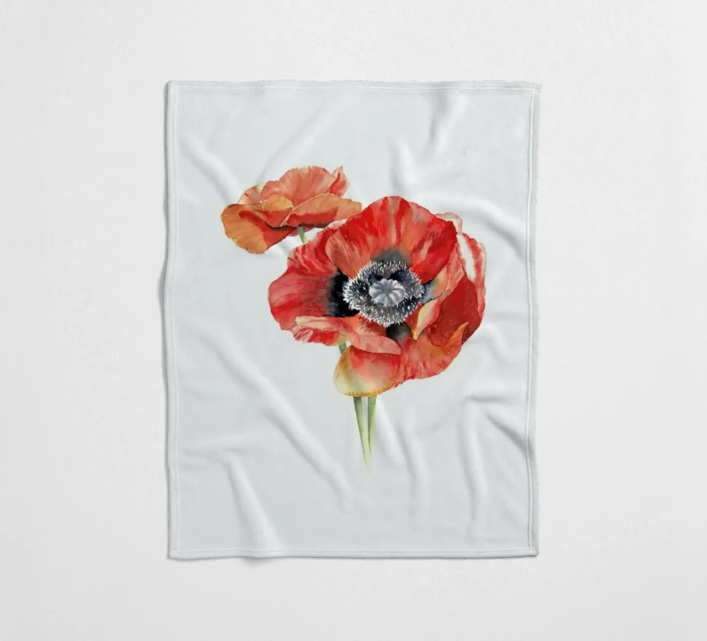 Mohnblüten Fleecedecke von youdesignme