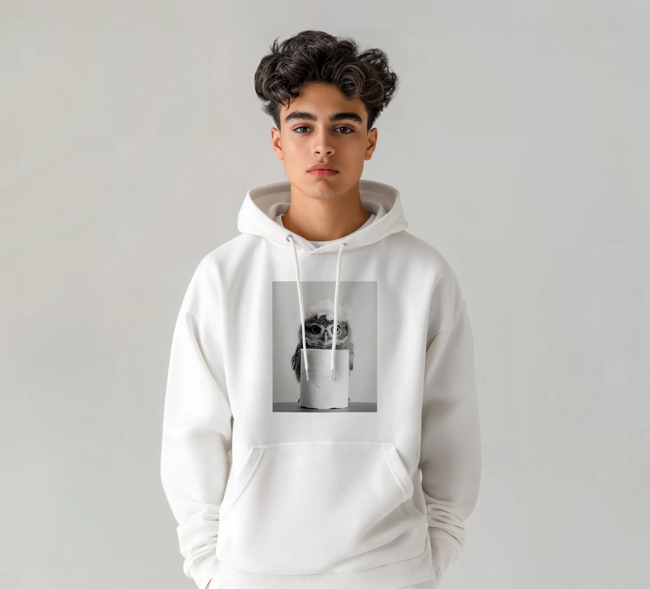 Gufo felpa con cappuccio da animals_studio