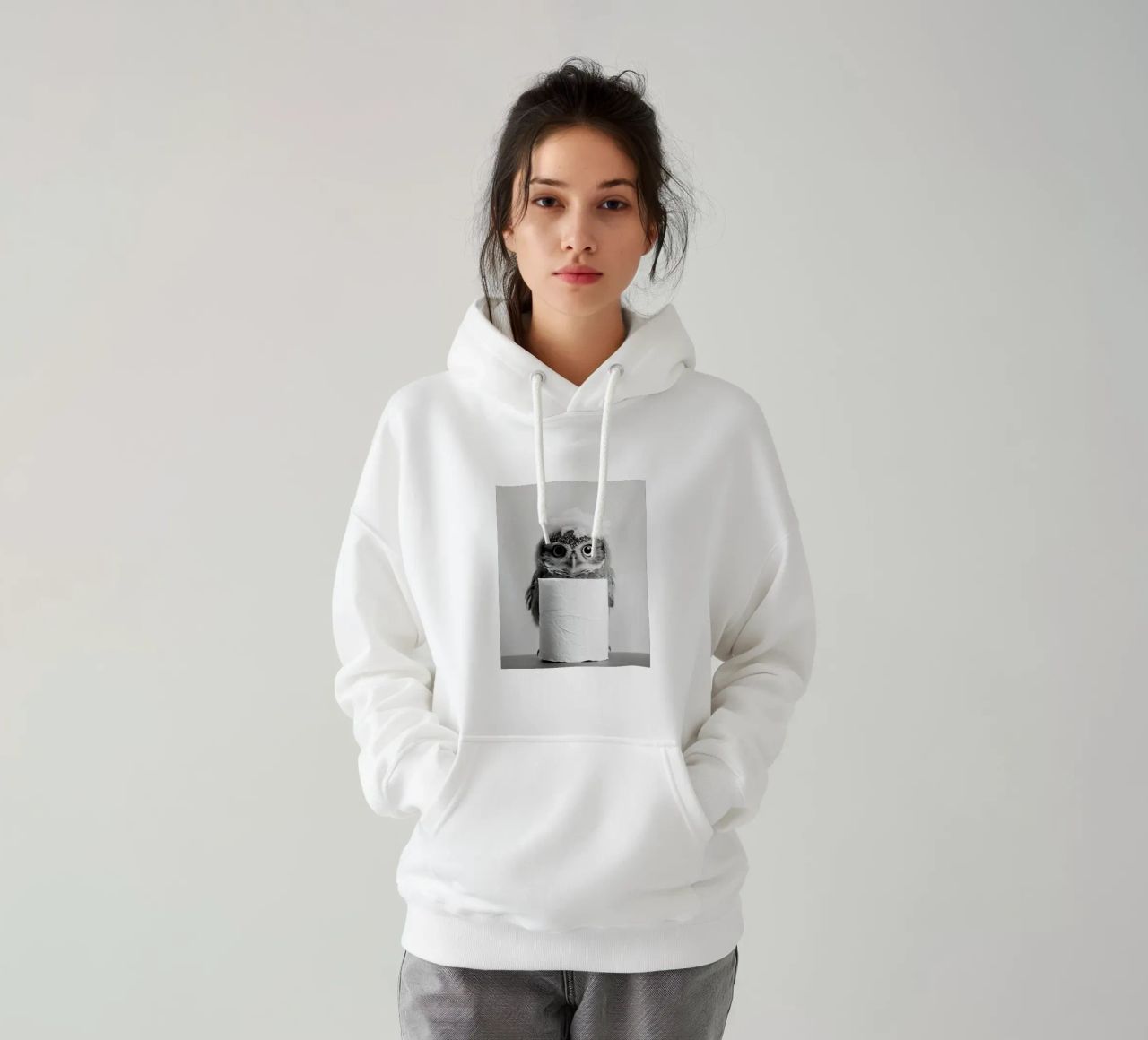 Gufo felpa con cappuccio da animals_studio