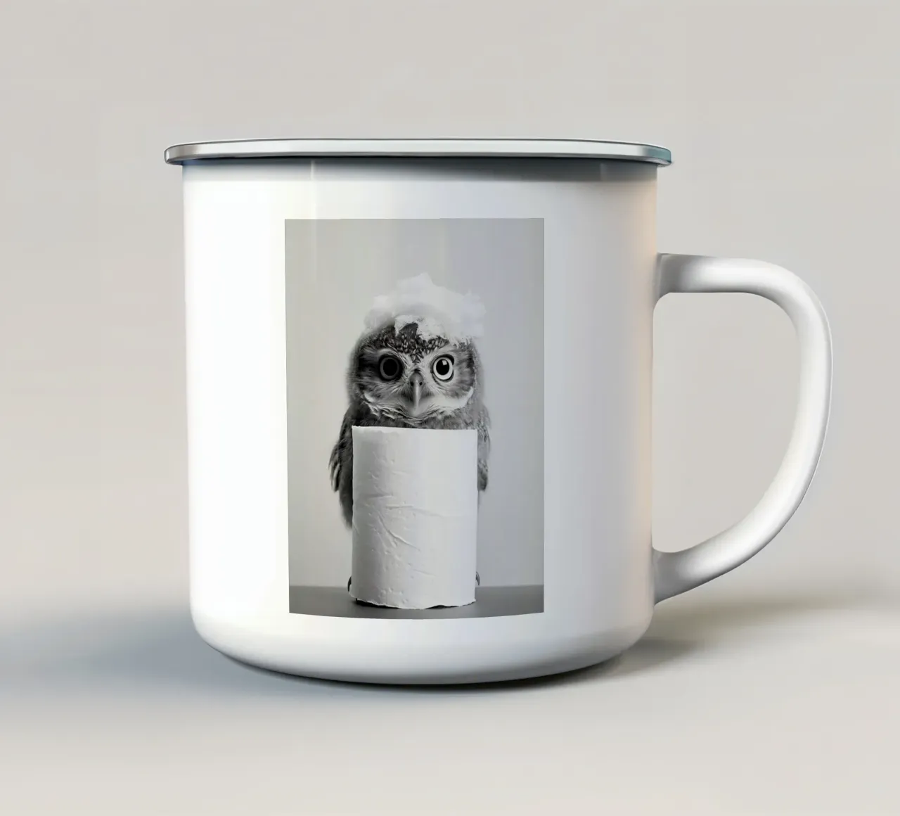Owl enamel mug by animals_studio