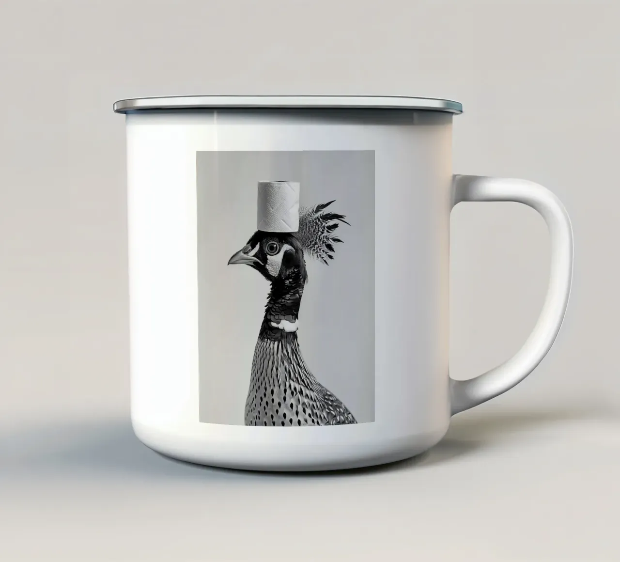 Fagiano tazza in smalto da animals_studio