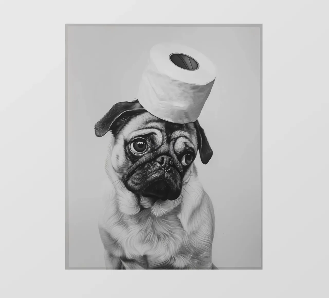 Mops-Poster-Badezimmer Fototapete von animals_studio